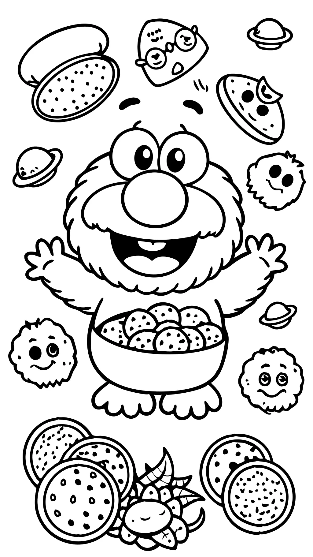 coloriage cookie monstre